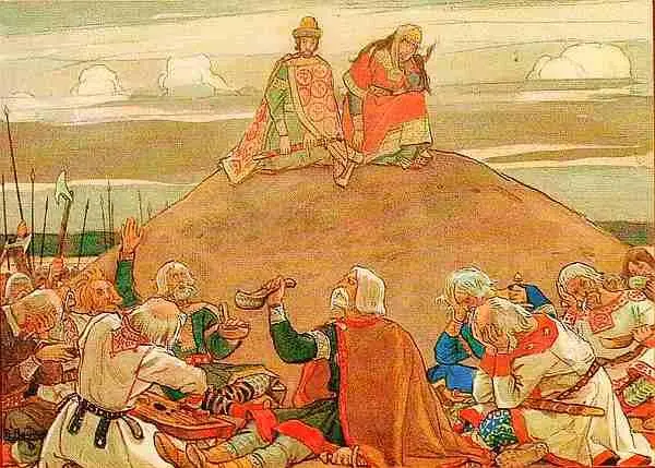 В М Васнецов Тризна по Олегу Иллюстрация к книге Песнь о вещем Олеге АС - фото 8