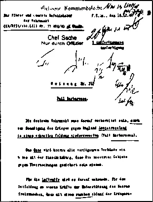 Первая страница директивы ОКБ 21 от 18 декабря 1940 г Барбаросса - фото 23