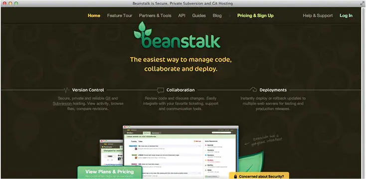 Рисунок 28 Beanstalk сервис для контроля версий Существует несколько систем - фото 10