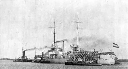 Линейный корабль Рейнланд на достройке 1909 г - фото 51