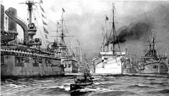 1912 г Смотр флота кайзером Вильгельмом II - фото 59