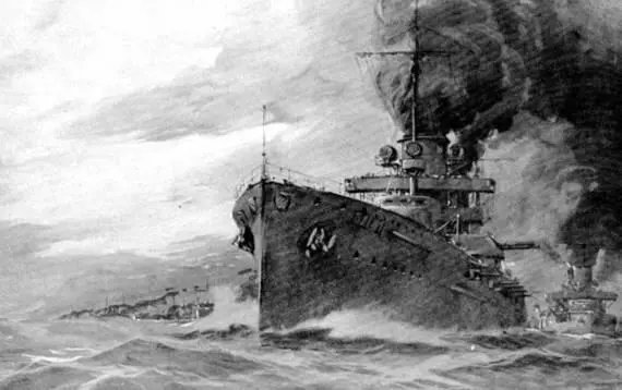 1912 г Смотр флота кайзером Вильгельмом II Линейные кораб - фото 61
