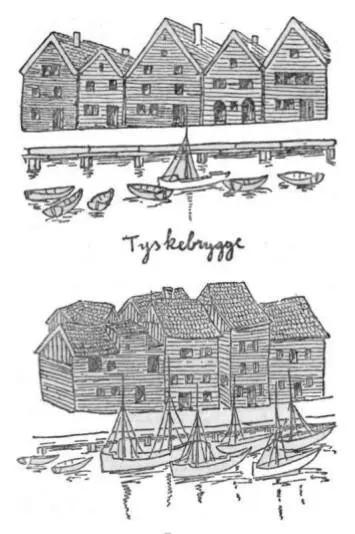или же Tyskebrygge со старинными дощатыми домиками и музей Ганзы где мы - фото 194
