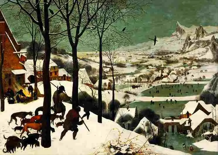 Питер Брейгельстарший Охотники на снегу зима Вена Музей От одиночества - фото 19