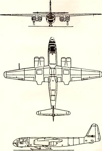 Рис 112 Опытный бомбардировщик Аr 234 V8 В системе запуска использовался - фото 123