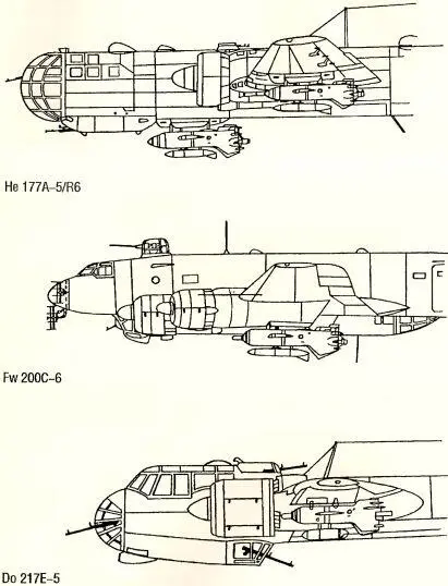 Рис 143 Подвеска управляемых бомб Hs 293А различных модификаций на боевые - фото 156