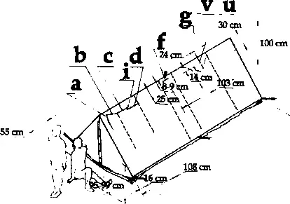 Прямоугольная изометрическая проекция палатки группы Игоря Дятлова с указанием - фото 52