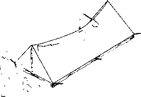 Схема показывает расположение коротких разрезов правого ската палатки при - фото 53