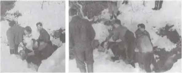 Извлечение тел из ручья в овраге Человек в форме с хорошо различимыми погонами - фото 64