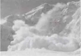 Вид снизу на движущуюся по склону лавину Первое что приходит на ум - фото 89