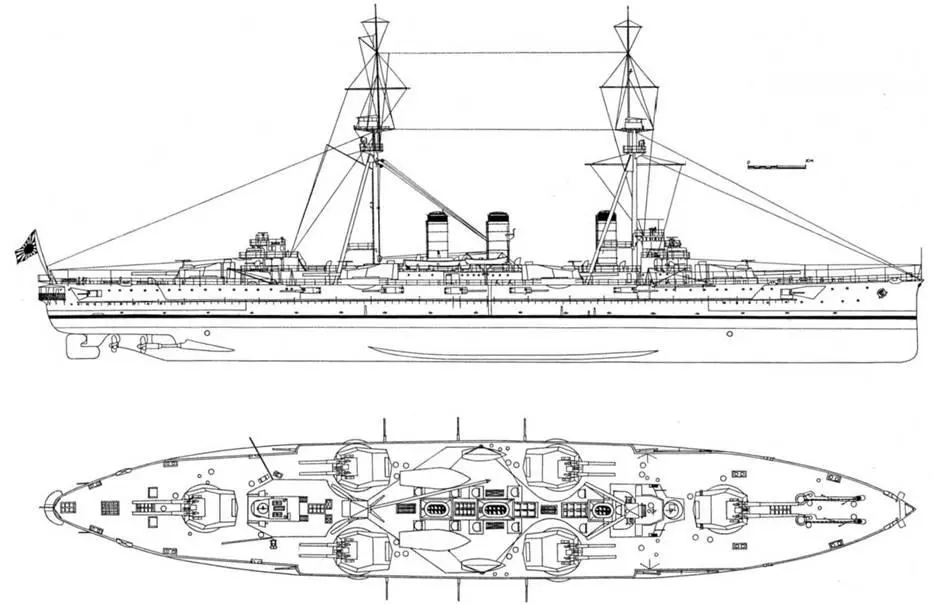 ЛК СЕТЦУ на 1918 г И 3 подводных ТА 457 мм Л 5 15 м дальномеров тип В - фото 15