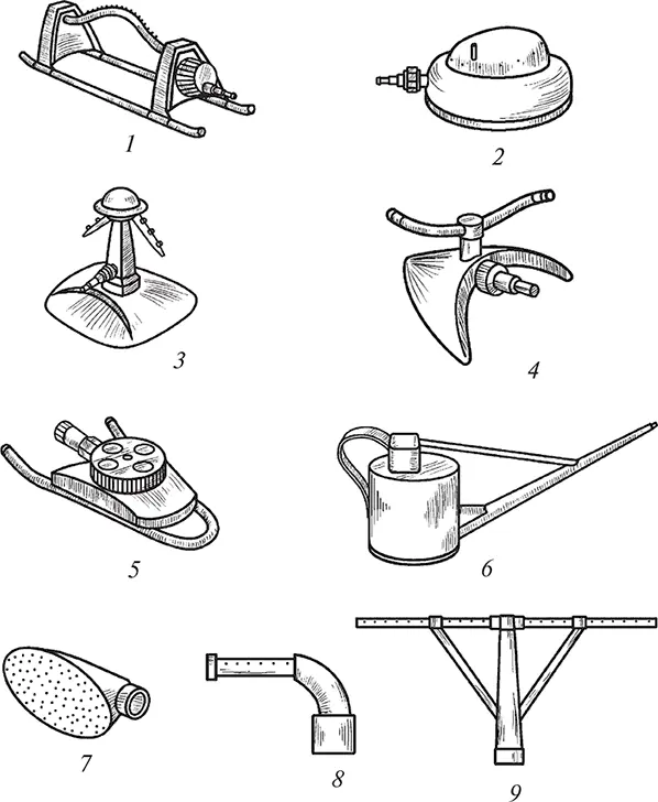 Рис 5 Традиционные приспособления для полива 1 дождевальный аппарат - фото 9