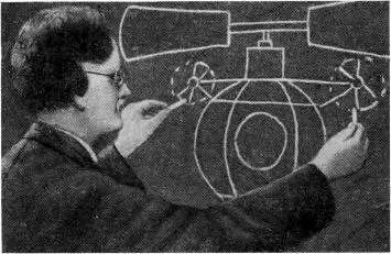 Рис 22 Огюст Пикар рисует внешний вид своего мезоскафа Согласно проекту - фото 23