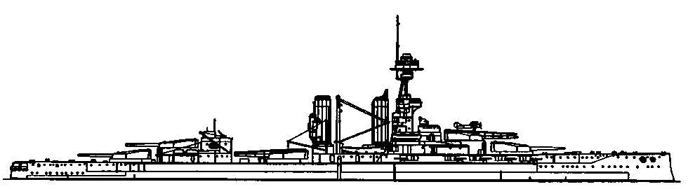 Линейный корабль Эмперор оф Индия 1918 г наружный вид 4 Бронирование - фото 92