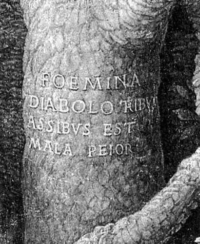 Рис 23 Увеличенный фрагмент картины Самсон и Далила Надпись на дереве - фото 21