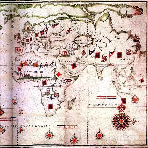 Старинная португальская карта мира якобы 1585 года Восточная часть карты - фото 785