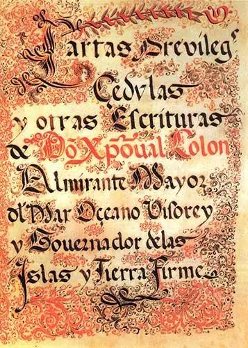 Один из многих вариантов написания имени Христофора Колумба изображено - фото 786