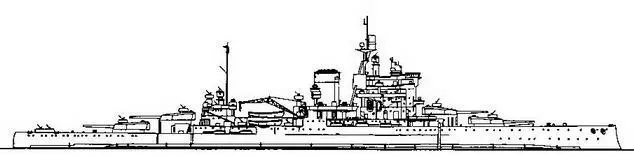 Линейный корабль Вэлиант 1944 г Наружный вид Здесь корабль поставили на - фото 85
