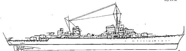 Проект крейсераразведчика типа Sp 1939 г Проект легкого крейсера типа - фото 20