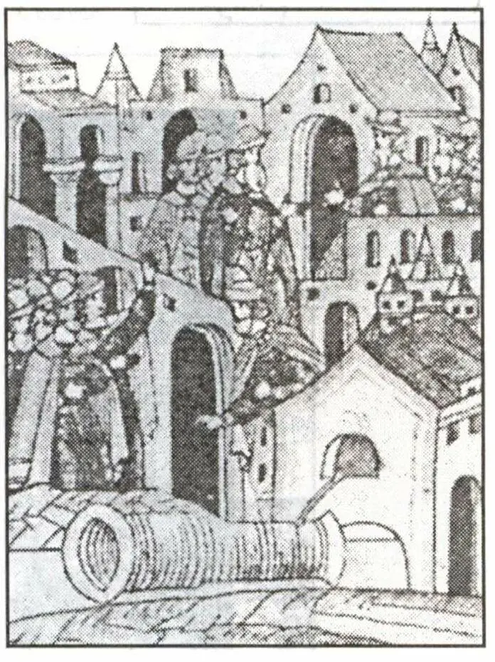 Рис 37 Пушка отлитая в Москве Павлином Фрязииом 1488 г Миниатюра - фото 37