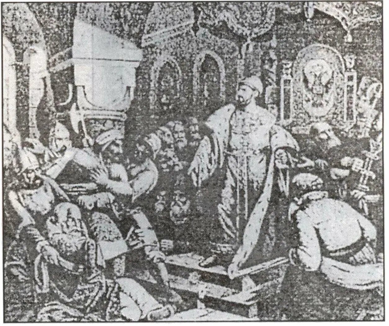 Рис 34 Иван III разрывает ханскую грамоту с требованием дани Художник Н - фото 34