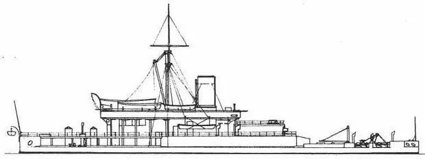 Однобашенный брустверный монитор Glatton 1872 г Наружный вид - фото 2