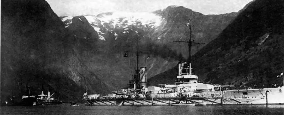 Линейный корабль Фридрих дер Гроссе в Норвегии 1913 г IIя эскадра семь - фото 26
