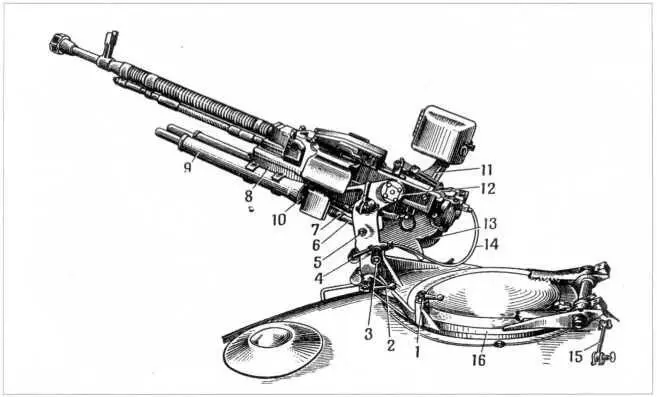 26 Зенитная установка 127мм пулемета ДШК на танке Т10 1 стопор турели 2 - фото 29