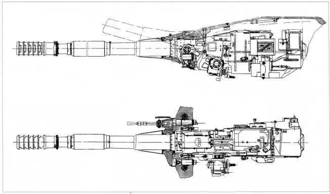 55 Установка 122мм пушки М62Т2 и спаренного с ней 145мм пулемета КПВТ в - фото 58