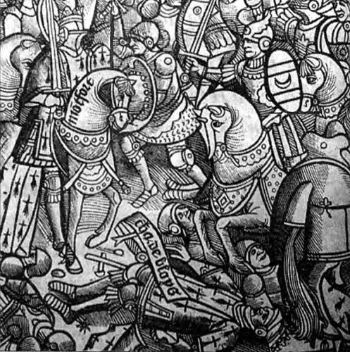 Рис 160 МЕЖДОУСОБИЦА во Франции XIV века На щите французского рыцаря справа - фото 97