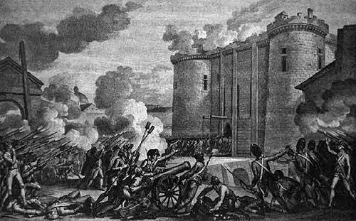 Рис 166аа Взятие Бастилии 14 июля 1789 года Гравюра ИС Хельмана по - фото 107