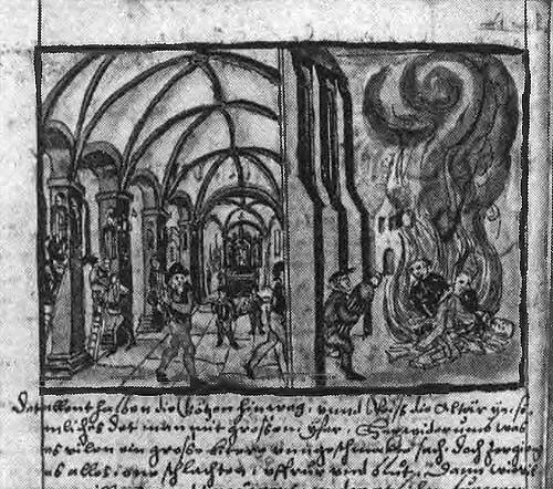 Рис 166b Старинная иллюстрация из Истории Реформации Heinrich Bullinger - фото 108