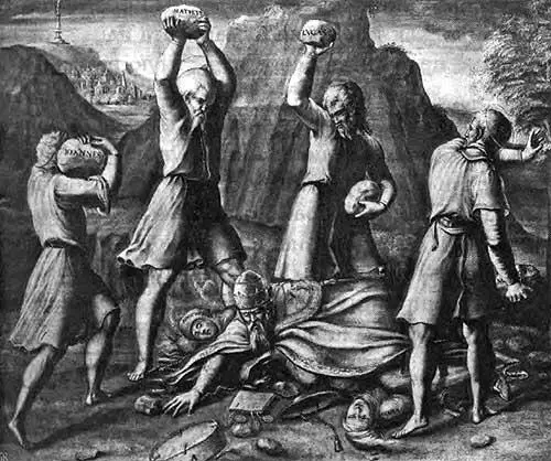 Рис 167 Картина Джироламо да Тривезо Четыре евангелиста побивают камнями - фото 109
