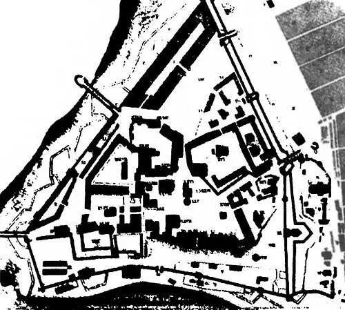 Рис 211 Схематичный план Московского Кремля XVIII века гравированный - фото 140