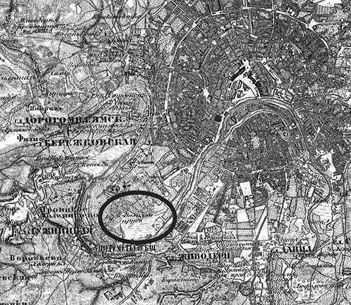 Рис 239 Фрагмент военнотопографической карты Москвы и окрестностей 1860 - фото 173