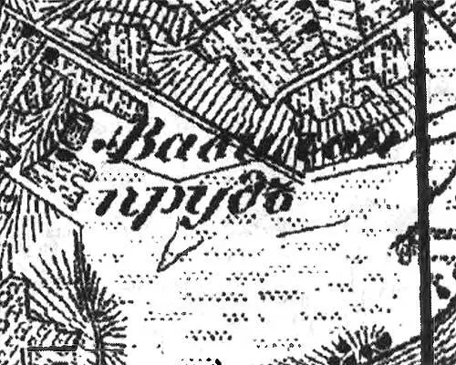 Рис 240 Фрагмент карты Москвы 1860 года с названием Вавилон пруд Москва - фото 174