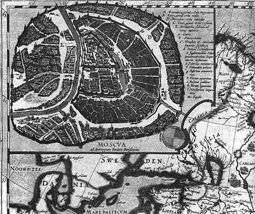 Рис 271 Другой план Москвы опубликованный в 1662 году в Атласе Блау - фото 209