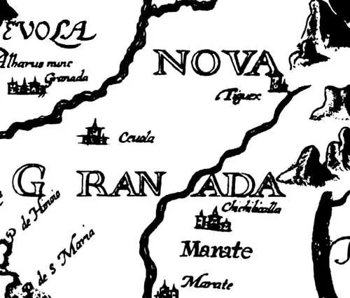 Рис 65 Фрагмент карты Америки 1616 года с названиями NOVA Granada Взято из - фото 345