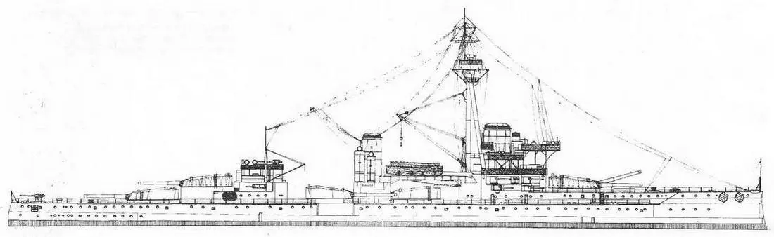 Линейный корабль Геркулес 1918 г Наружный вид и вид сверху Из книги RA - фото 41