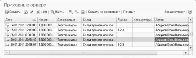 Рис 65Журнал документов Приходный ордер Значение интервала дат для отбора - фото 330