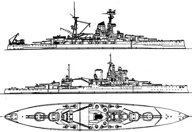 Корабли адмирала Соммервилла вверху Резолюшн 1916 г модернизирован в - фото 14