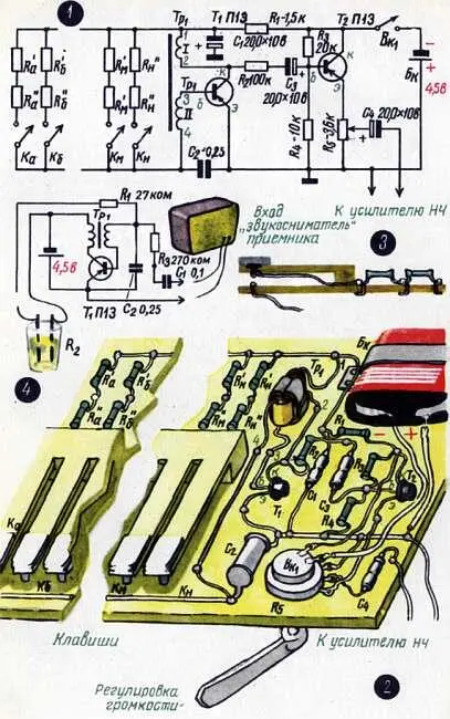 Рис 111 Простейший электроорган Рис 112 Электромузыкальный инструмент - фото 215