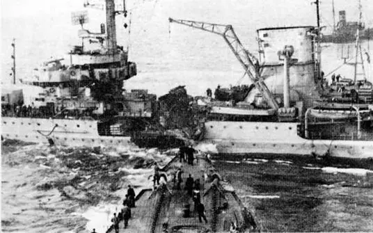 Лейпциг после столкновения с Принцем Ойгеном Балтийское море 14 октября - фото 106