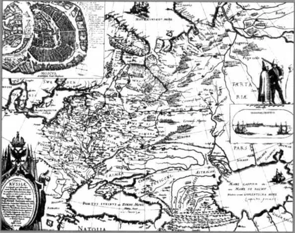 Карта Московии Г Герритса 1613 г Свадьба Лжедмитрия I и Марины Мнишек - фото 11
