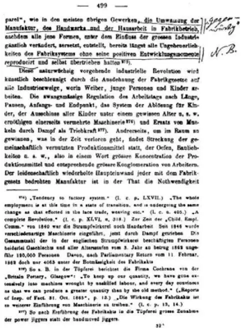 Страница 499 второго издания 1872 г первого тома Капитала К Маркса с - фото 102