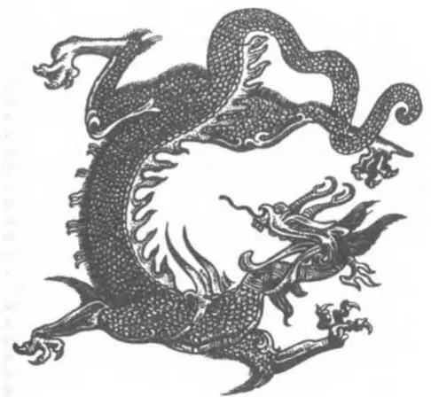 Китайский дракон с бронзового зеркала Период от эпохи Сражающихся царств до - фото 10