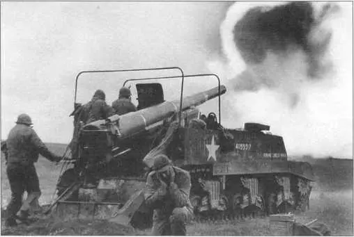 Огонь ведет САУ М12 Район р Мозель сентябрь 1944 года 155мм самоходная - фото 94