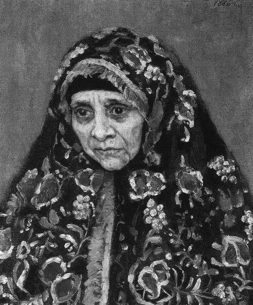 Старуха в узорчатом платке 1886 г Худ Василий Суриков Наконец опустел Марфин - фото 49