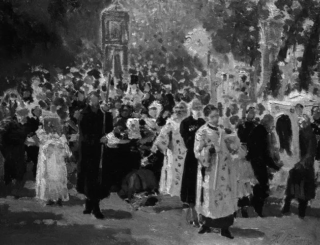 Крестный ход в дубовом лесу Явленная икона 1878 г Худ Илья Репин - фото 19