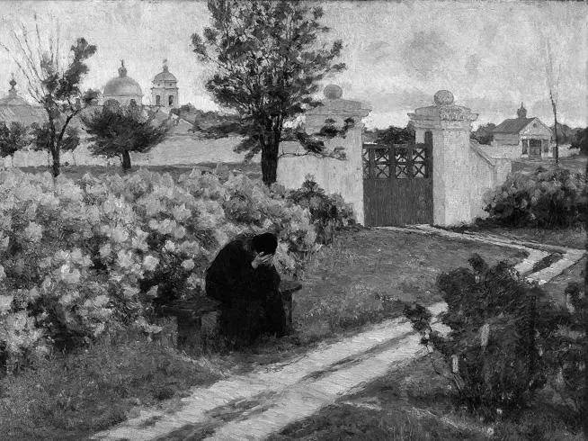 Цветущая сирень 1902 г Худ Кириак Костанди Ждали выступления заезжей - фото 31